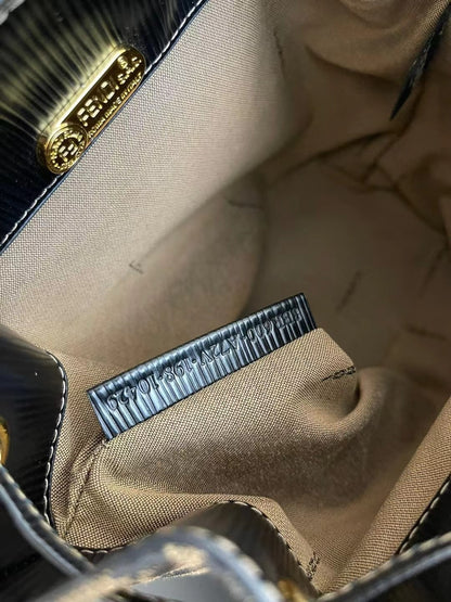 Elegant Fendi Mini Backpack With Iconic FF Pattern And Gold - Tone Hardware 185