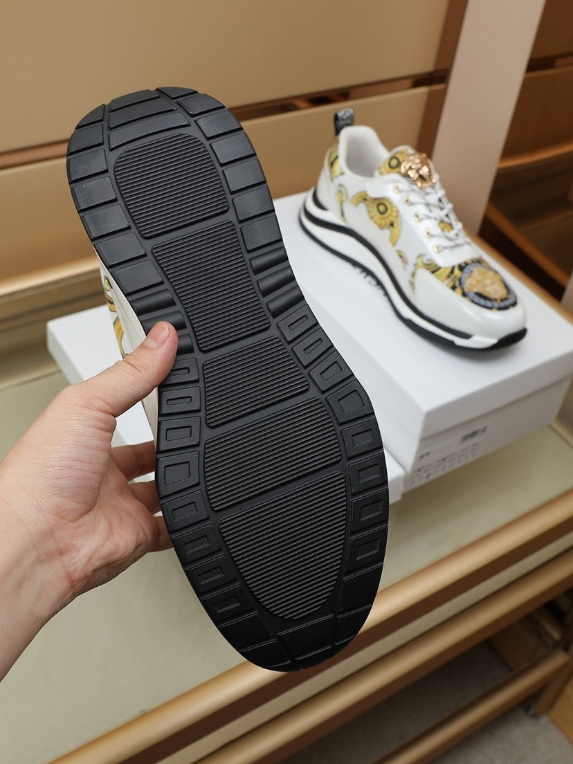 Versace Men's Sneakers - Luxury Designer Athletic Footwear with Greek Key Pattern