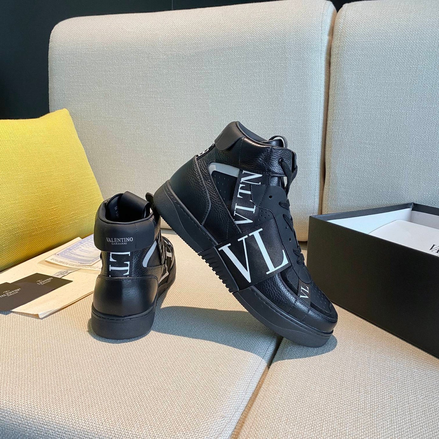 Valentino Men's Luxury Sneakers Fashion Mesh Design Casual Athletic Shoes