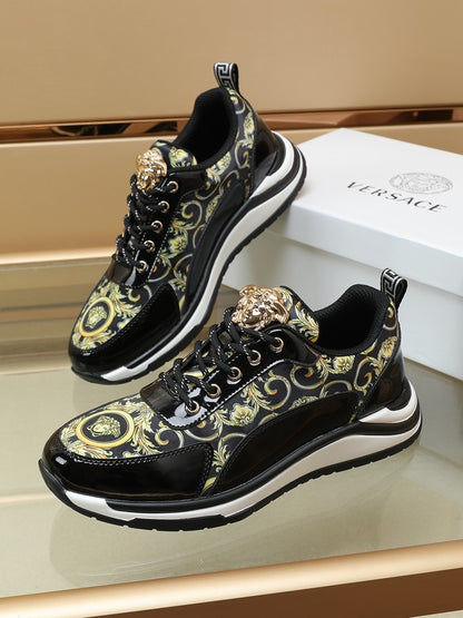 Versace Men's Sneakers - Luxury Designer Athletic Footwear with Greek Key Pattern