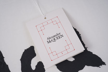 Alexander McQueen Black/White T - Shirt With Bold White McQ Brush - Stroke Lettering