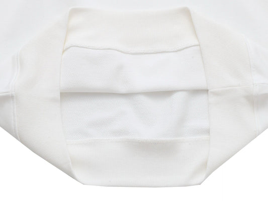 Chic Prada White Crew Neck Sweatshirt With Signature Pocket Detail For Fashion Fans