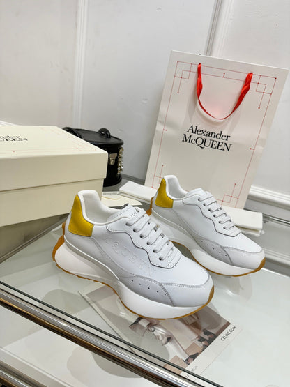 Alexander McQueen Unisex Oversized Sneakers With Metallic Heel Accents