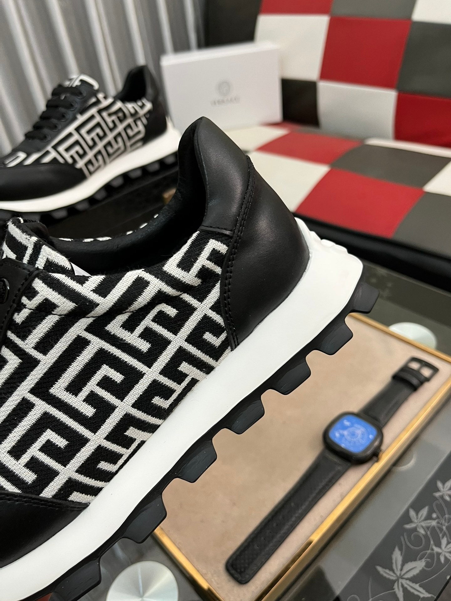 Versace Men's Sneakers - Luxury Designer Athletic Footwear with Greek Key Pattern