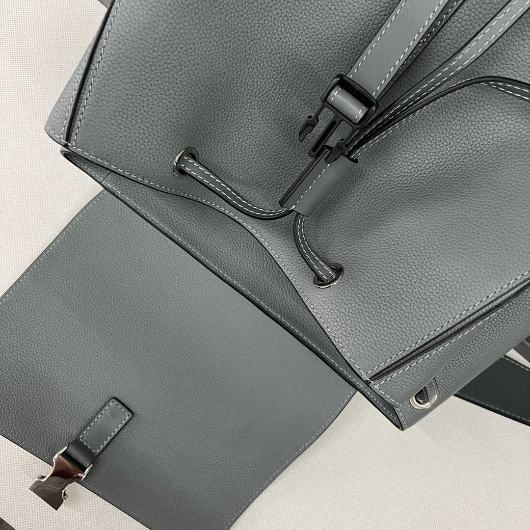 Loewe Gray Puzzle Backpack With Geometric Design And Functional Pockets 10288
