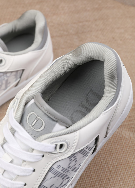 Dior Mens Sneakers Luxury Leather Casual Shoes With Oblique Pattern