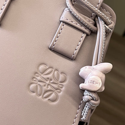 Loewe Lilac Leather Hammock Bag With Branded Strap And Charm 652235