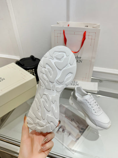 Alexander McQueen Unisex Oversized Sneakers With Metallic Heel Accents