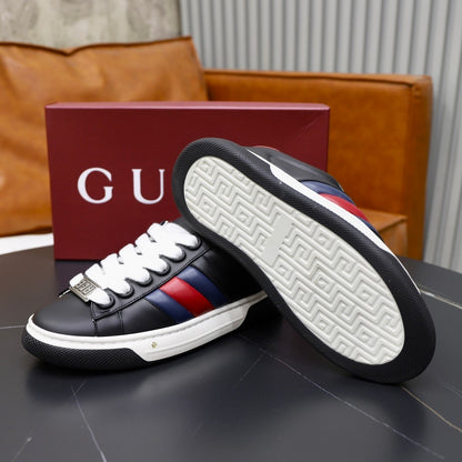 Gucci Unisex Sneakers With Web Stripes And Metal Accent Details