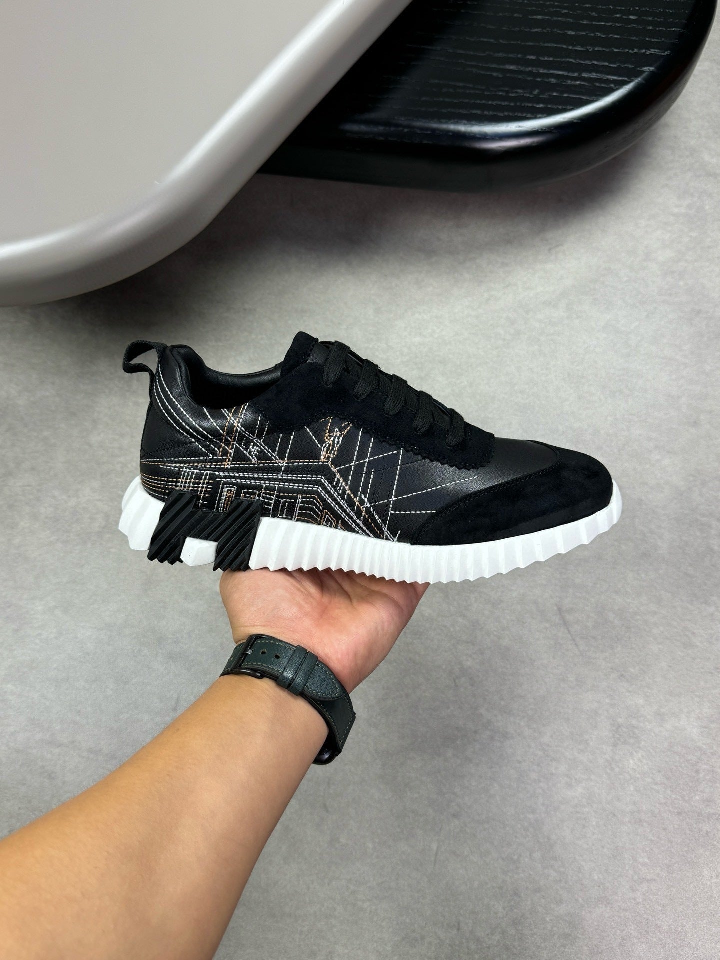 Hermes Men's Sneakers Luxury Leather Fashion Sneakers