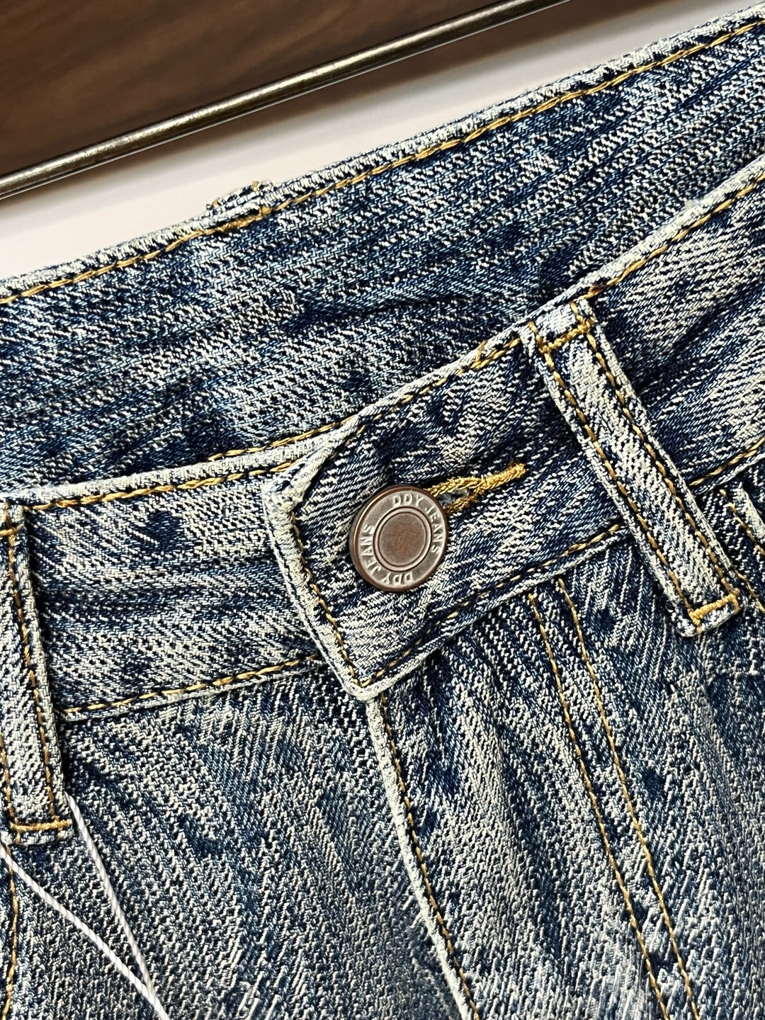 Dior Light Blue Denim Jeans With Unique Pattern And Logo Tag
