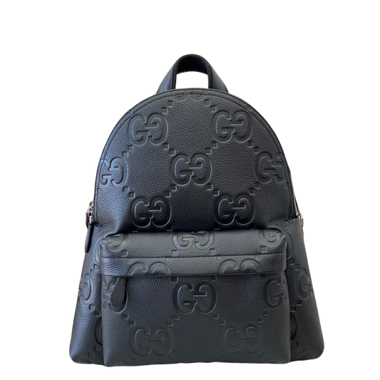 Elegant Black Gucci Backpack With Iconic GG Embossing For Timeless Luxury Style 819065