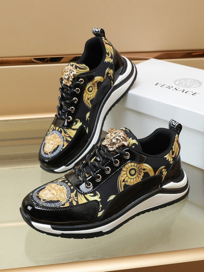 Versace Men's Sneakers - Luxury Designer Athletic Footwear with Greek Key Pattern