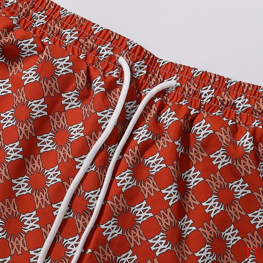 Men's AMIRI Red Patterned Short - Sleeve Shirt And Shorts Set