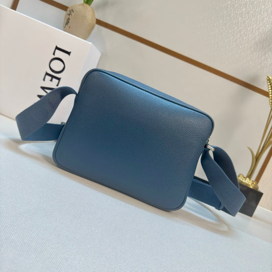 Loewe Black Leather Crossbody Bag With Signature Strap Detail 652441