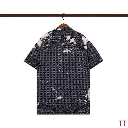 Men's AMIRI Black Patterned Short - Sleeve Shirt And Shorts Set