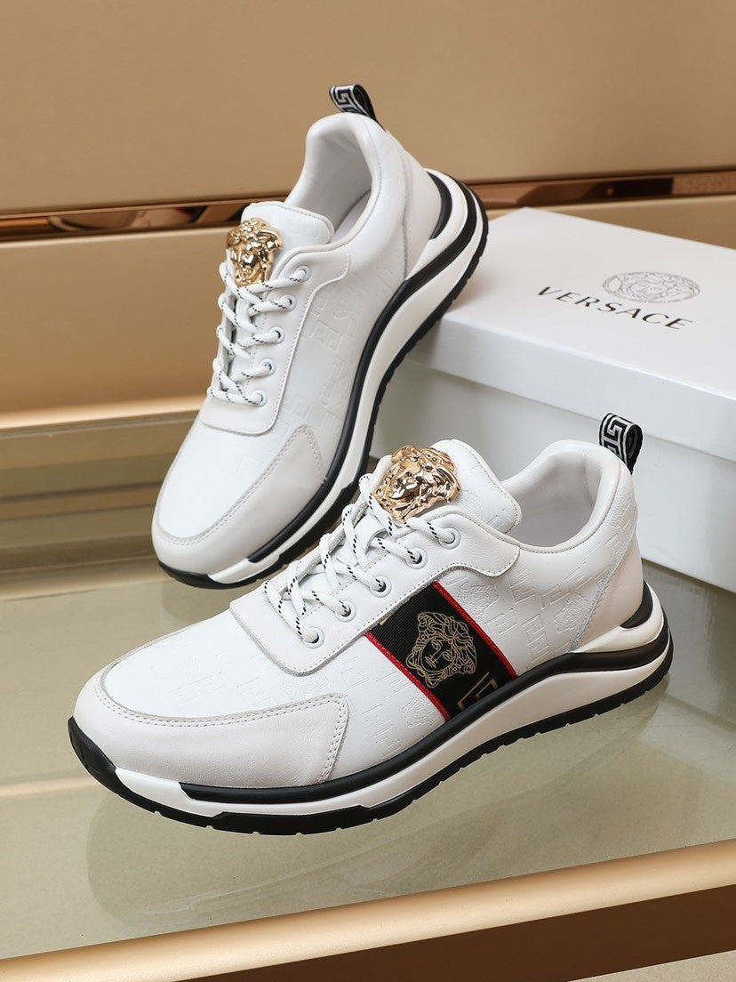 Versace Men's Sneakers - Luxury Designer Athletic Footwear with Greek Key Pattern