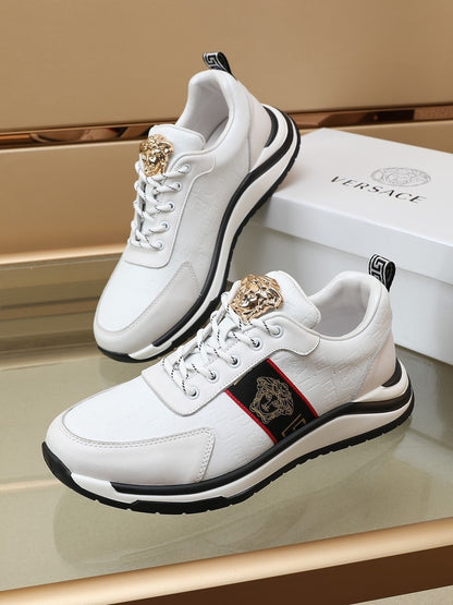 Versace Men's Sneakers - Luxury Designer Athletic Footwear with Greek Key Pattern