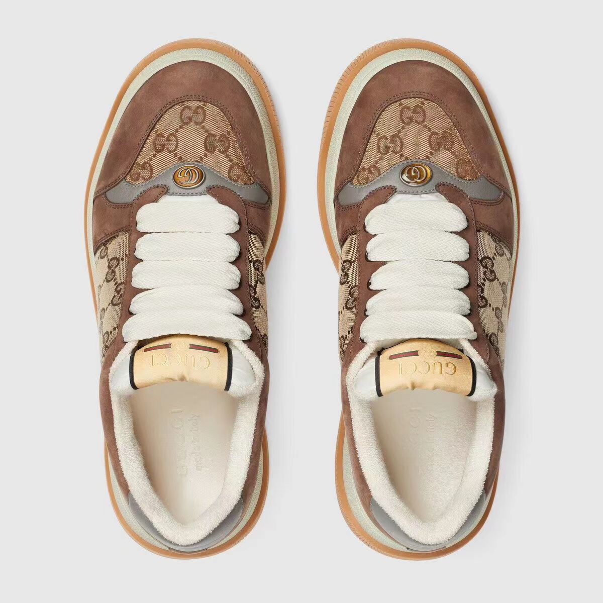 Gucci Unisex Fashionable Sneakers With Signature GG Pattern