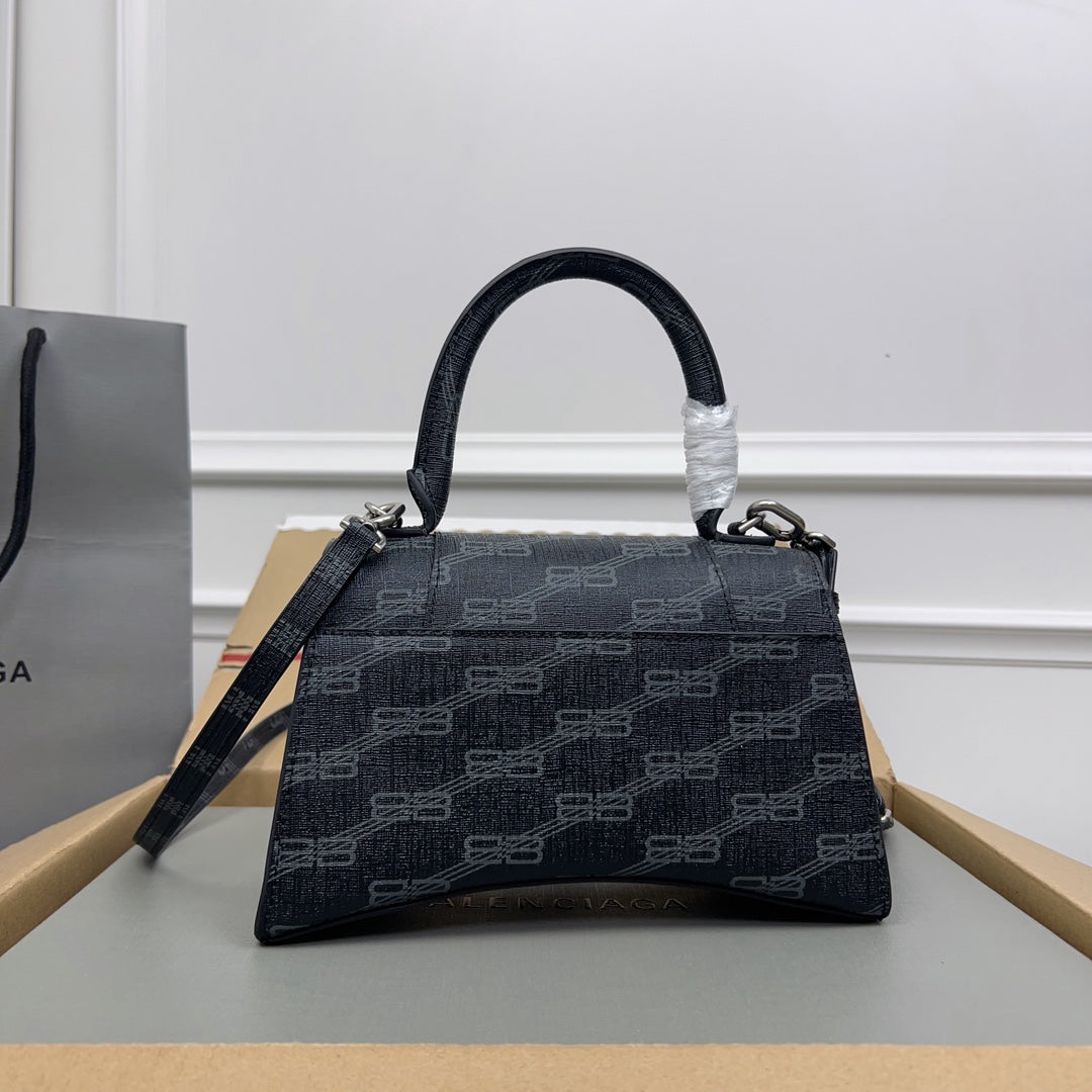 Balenciaga BB Monogram Pattern Handbag with Silver Hardware for Luxury Fashion Style No.2258