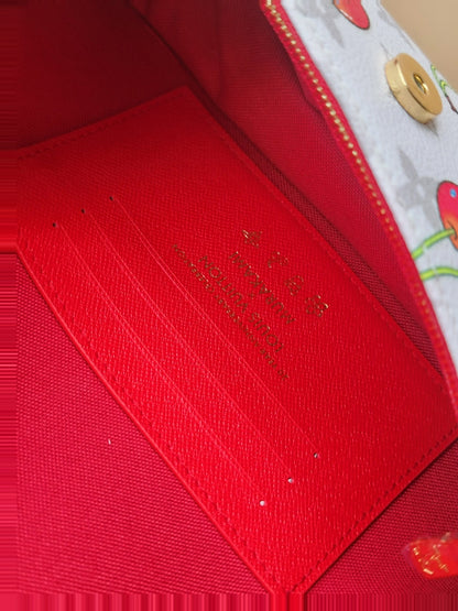 Stylish Louis Vuitton Cherry - Printed Bag With Gold Chain For Fashion Enthusiasts