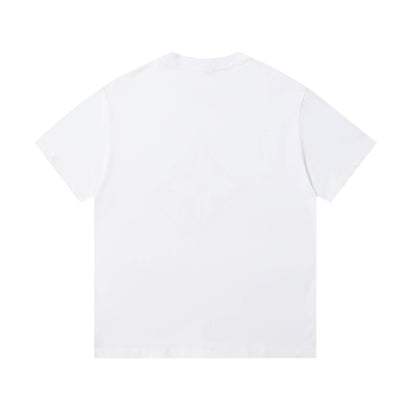 Prada White/Black Tee With Classic Rope - Framed Logo For Timeless Luxury Style