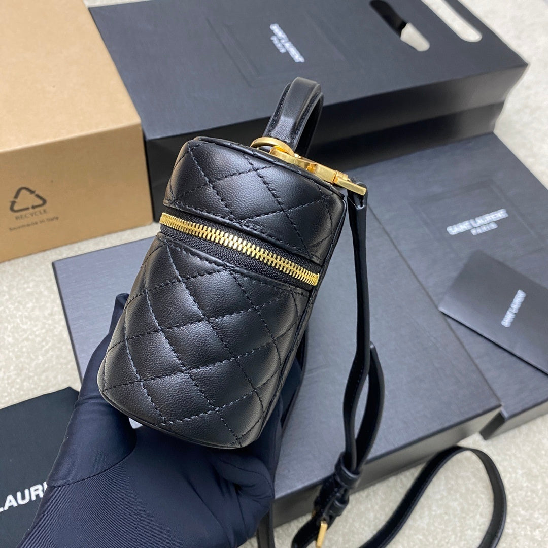 Gorgeous Black Quilted YSL Mini Bag with Gold Hardware 766731