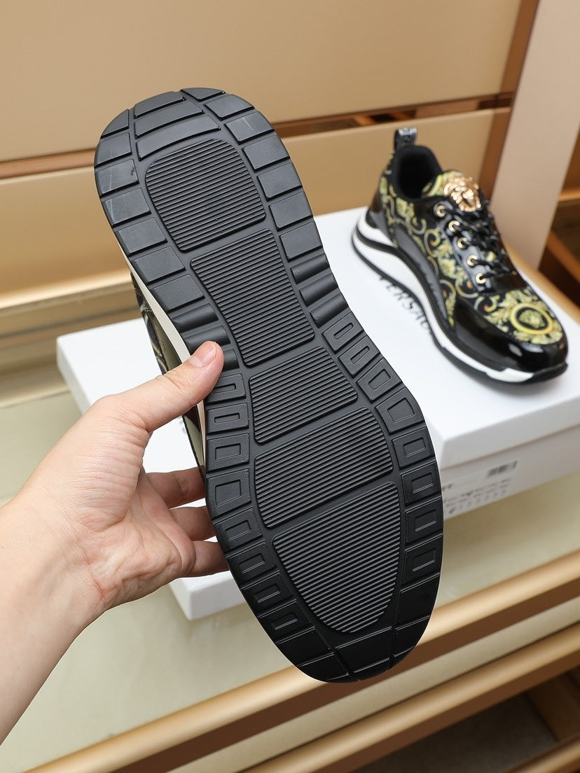 Versace Men's Sneakers - Luxury Designer Athletic Footwear with Greek Key Pattern