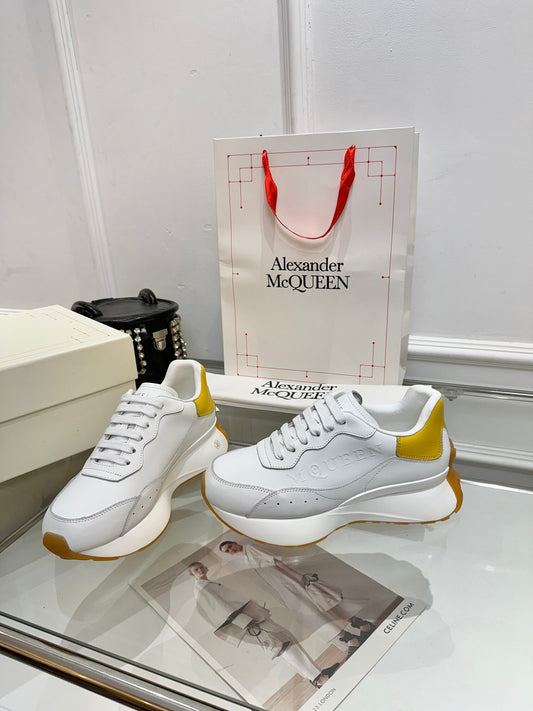 Alexander McQueen Unisex Oversized Sneakers With Metallic Heel Accents