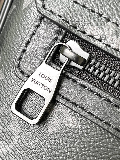 Stylish Louis Vuitton Monogram Canvas Crossbody Bag With Black Buckle Accent M23741