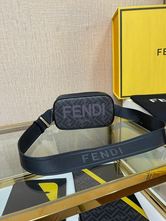 Trendy Fendi Belt Bag With Classic FF Pattern And Prominent Yellow Branding 7m285