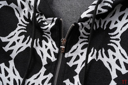 Men's AMIRI Black And White Patterned Hoodie And Jogger Set
