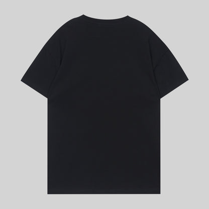 Alexander McQueen Black/White T - Shirt With Bold White McQ Brush - Stroke Lettering
