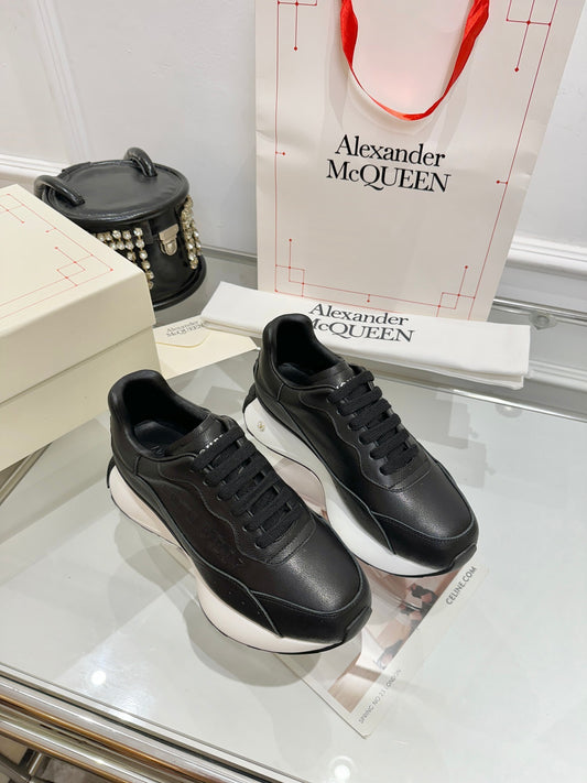 Alexander McQueen Unisex Oversized Sneakers With Metallic Heel Accents