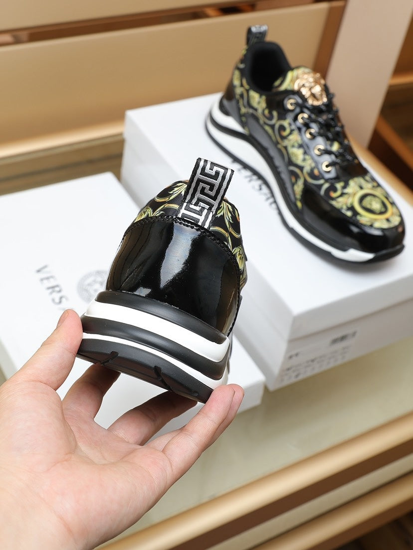 Versace Men's Sneakers - Luxury Designer Athletic Footwear with Greek Key Pattern