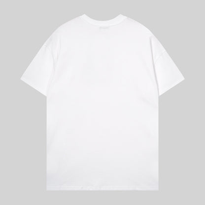 Alexander McQueen White T - Shirt With Classic Black MQUEEN Logo Print