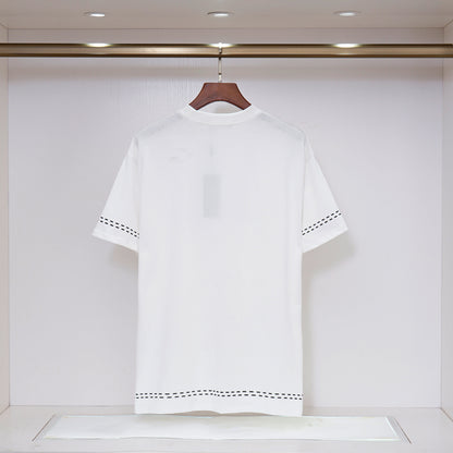 Unique Dolce & Gabbana White/Black T - Shirt With Distinctive Stitched Logo Design For Fashion Fans