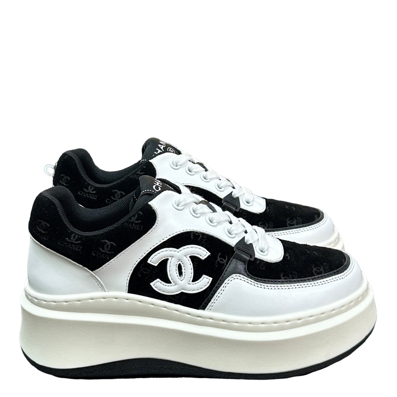 Chanel Platform Sneakers With Iconic CC Logo