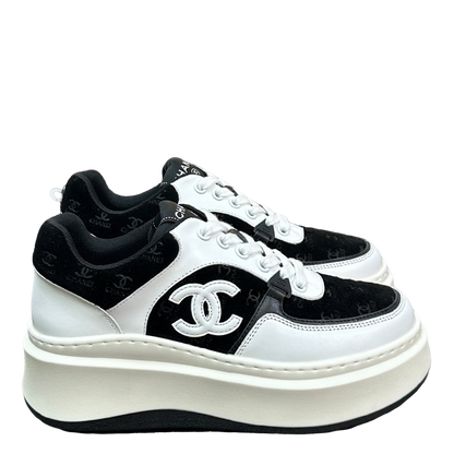 Chanel Platform Sneakers With Iconic CC Logo