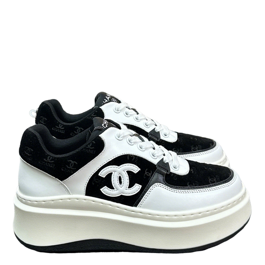 Chanel Platform Sneakers With Iconic CC Logo