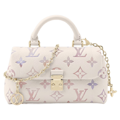 Exquisite Louis Vuitton Handbag With Colorful Monogram And Gold Accents For Trendsetters
