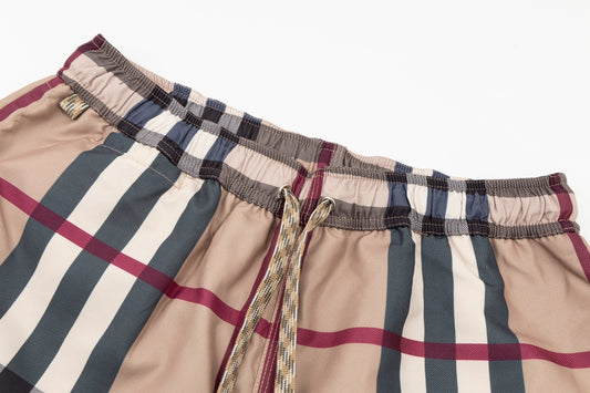 Burberry Men's Checkered Drawstring Shorts For Stylish Summer Wear