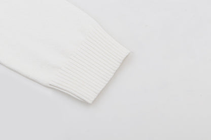 Balenciaga White Crew Neck Sweater With Brand Graphic Print