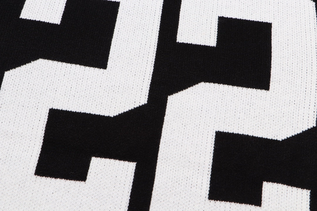 Amiri Men's Black Crew Neck Knitted Sweater With 3D Lettering Design
