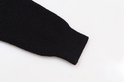 Amiri Men's Black Crew Neck Knitted Sweater With Intricate Lettering Design