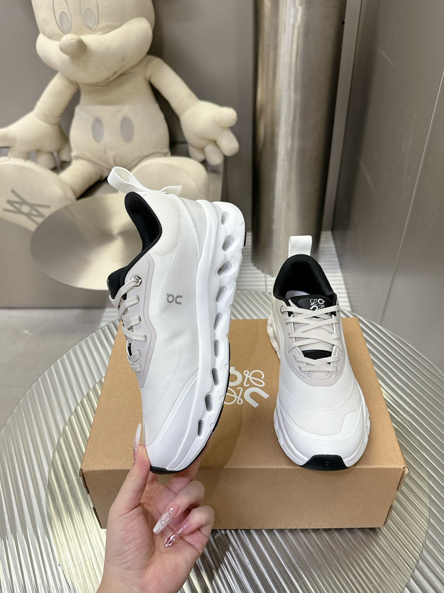 Loewe x On Running Cloudstratus White Performance Running Sneakers