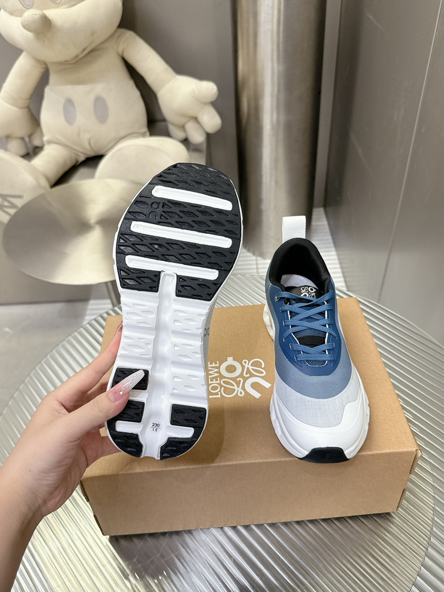 Loewe x On Running Cloudstratus Blue And White Performance Sneakers
