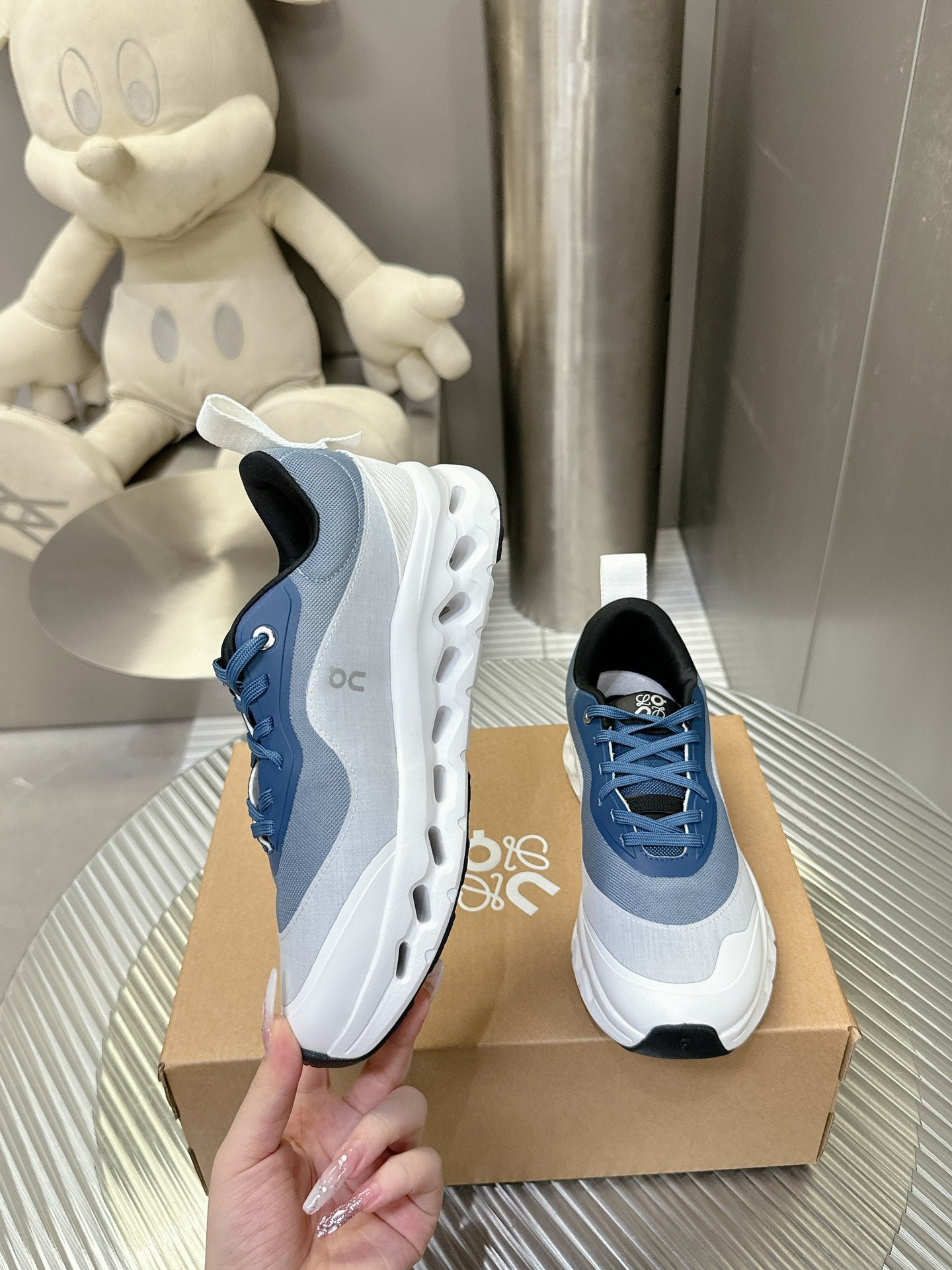 Loewe x On Running Cloudstratus Blue And White Performance Sneakers