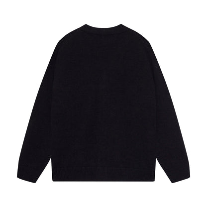 Amiri Men's Black V - Neck Cardigan With Skeleton Print And Brand Embroidery