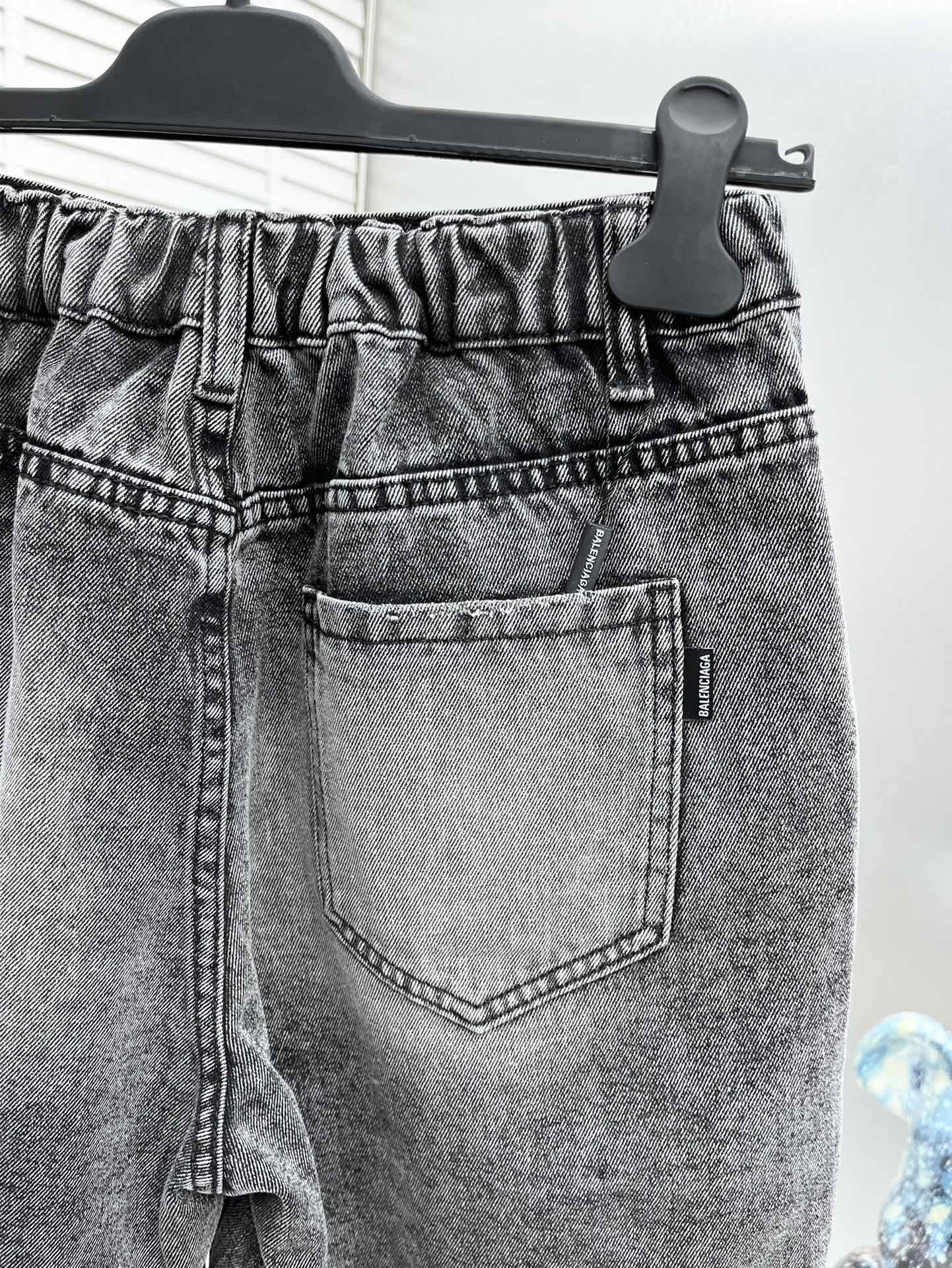Balenciaga Distressed Patchwork Denim Shorts With Vintage Style